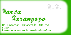 marta harangozo business card